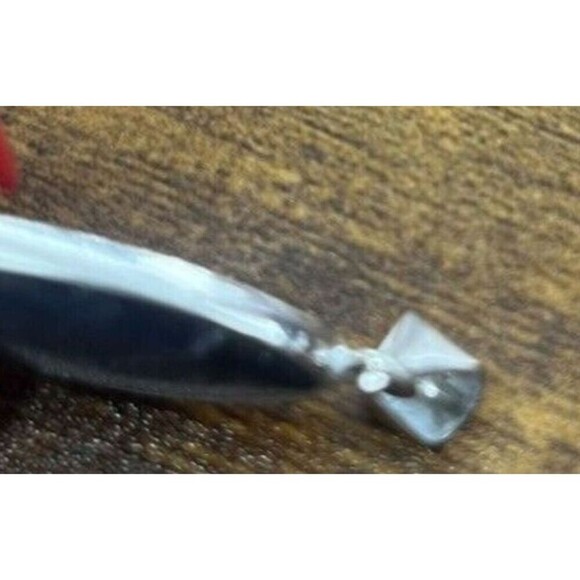 Marquise Cut Black Amethyst Silver  Pendant - Picture 4 of 10